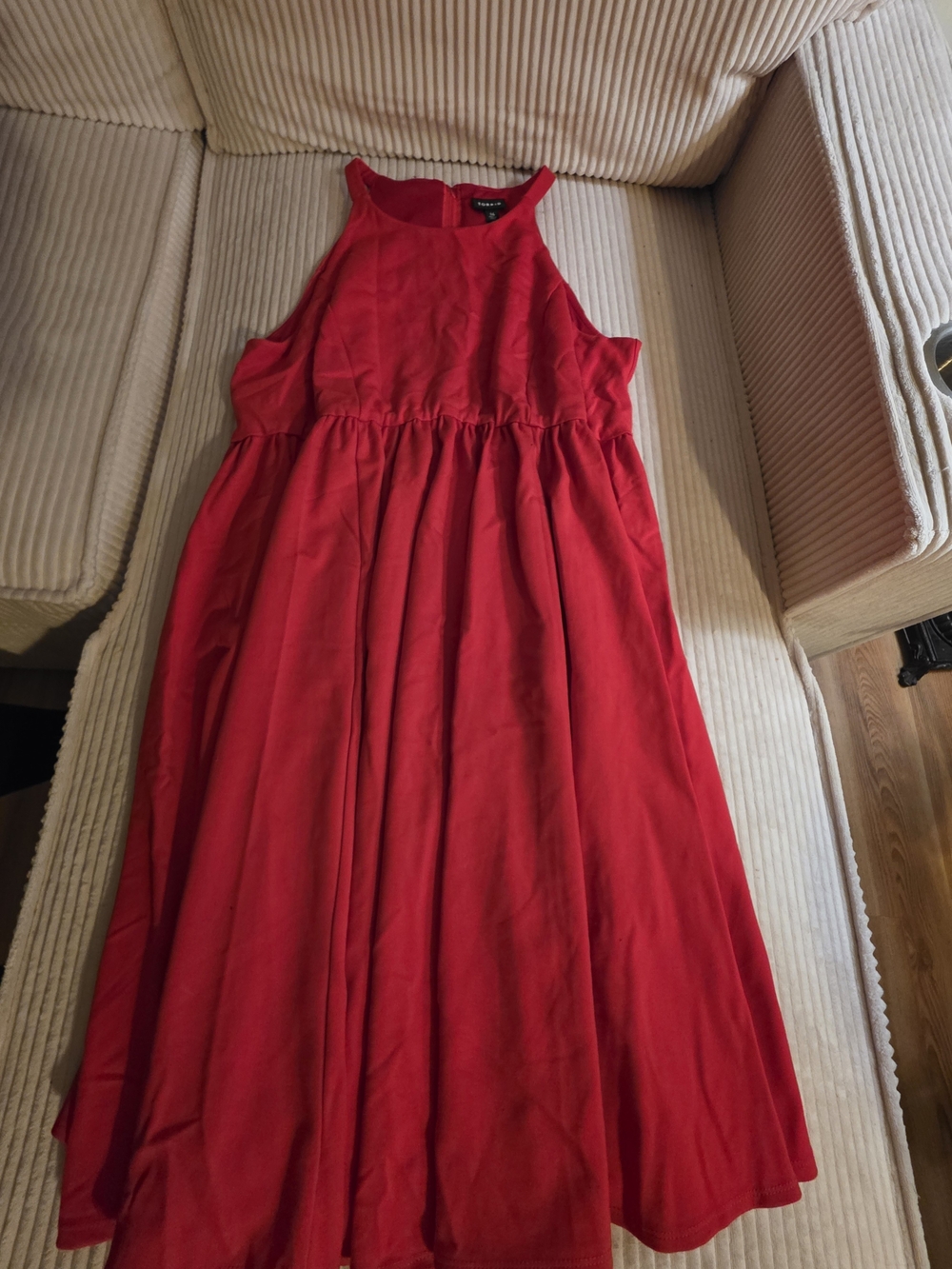 torrid Red High-Neck Sleeveless A-Line Dress